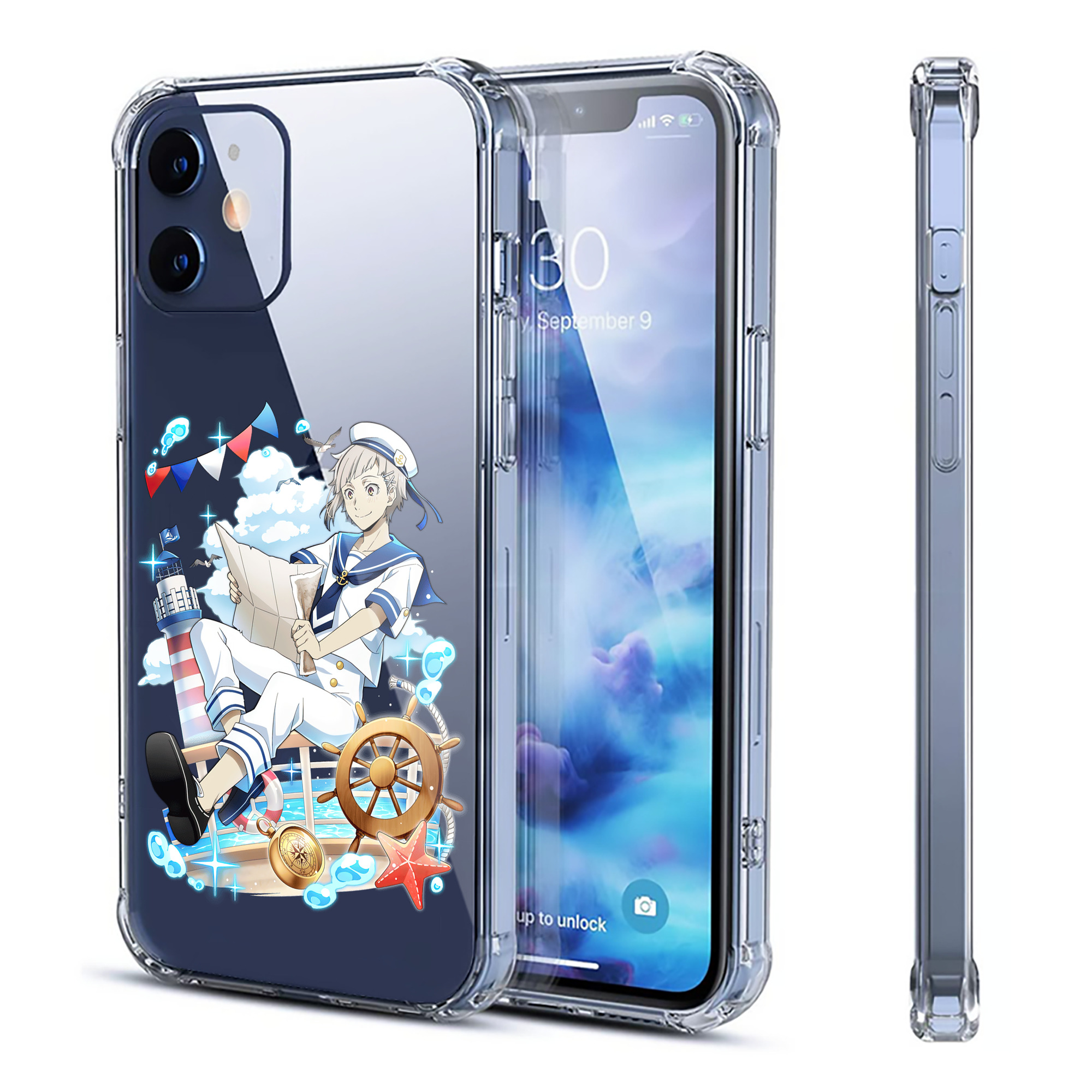 （画像用） 文豪ストレイドッグス Bungo Stray Dogs 【iPhone 12シリーズ対応】透明スマホケース（クリアソフトケース）